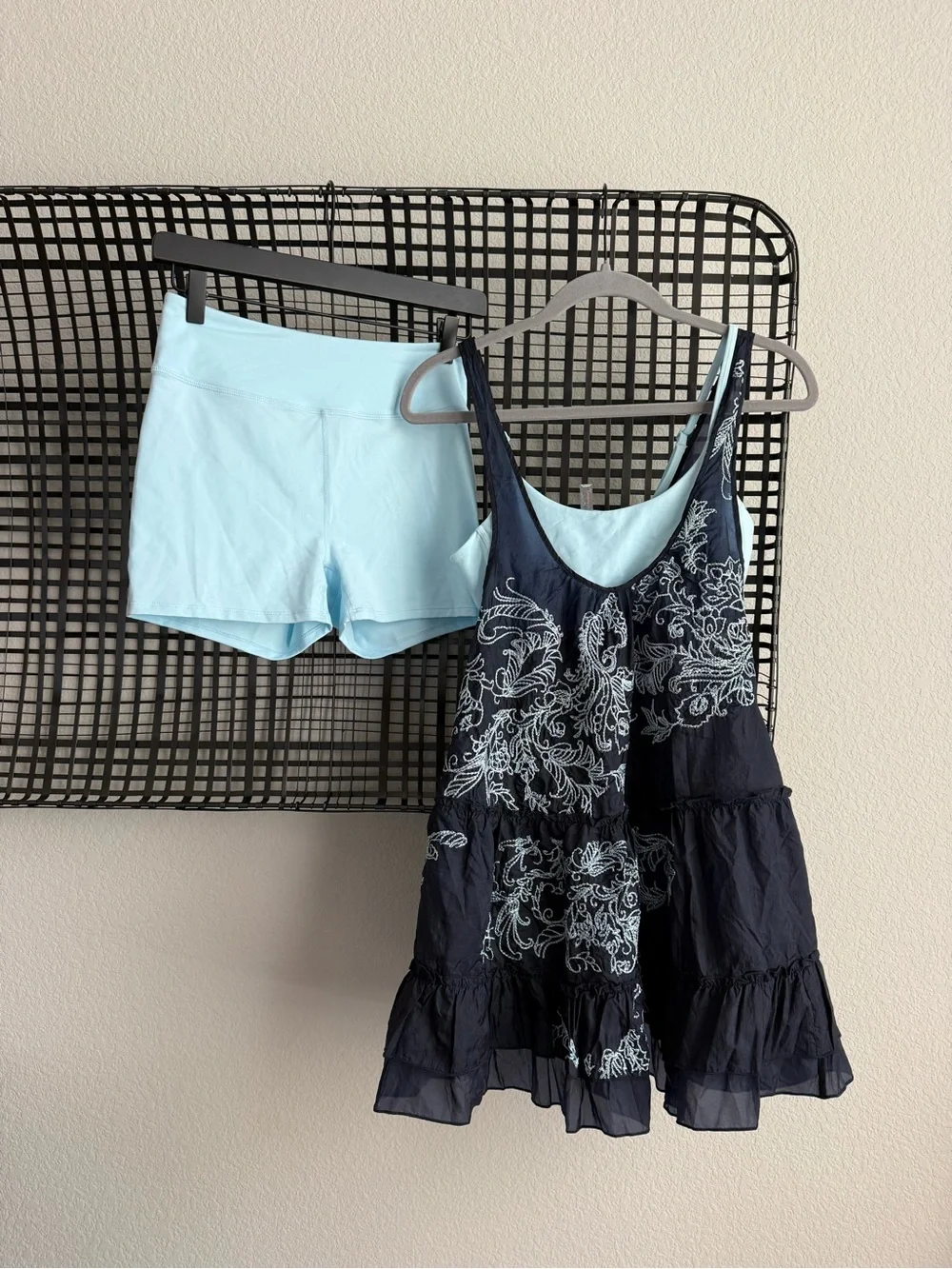 Free people gone wild embroidered 3 piece set midnight navy combo